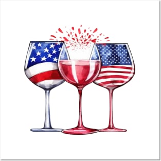 4th of July Wine Posters and Art